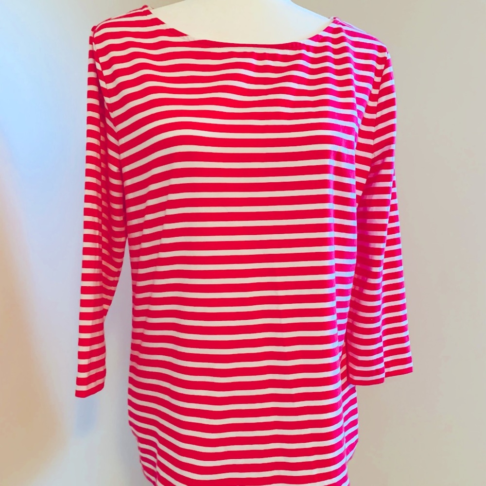 Vineyard Vines coral striped top